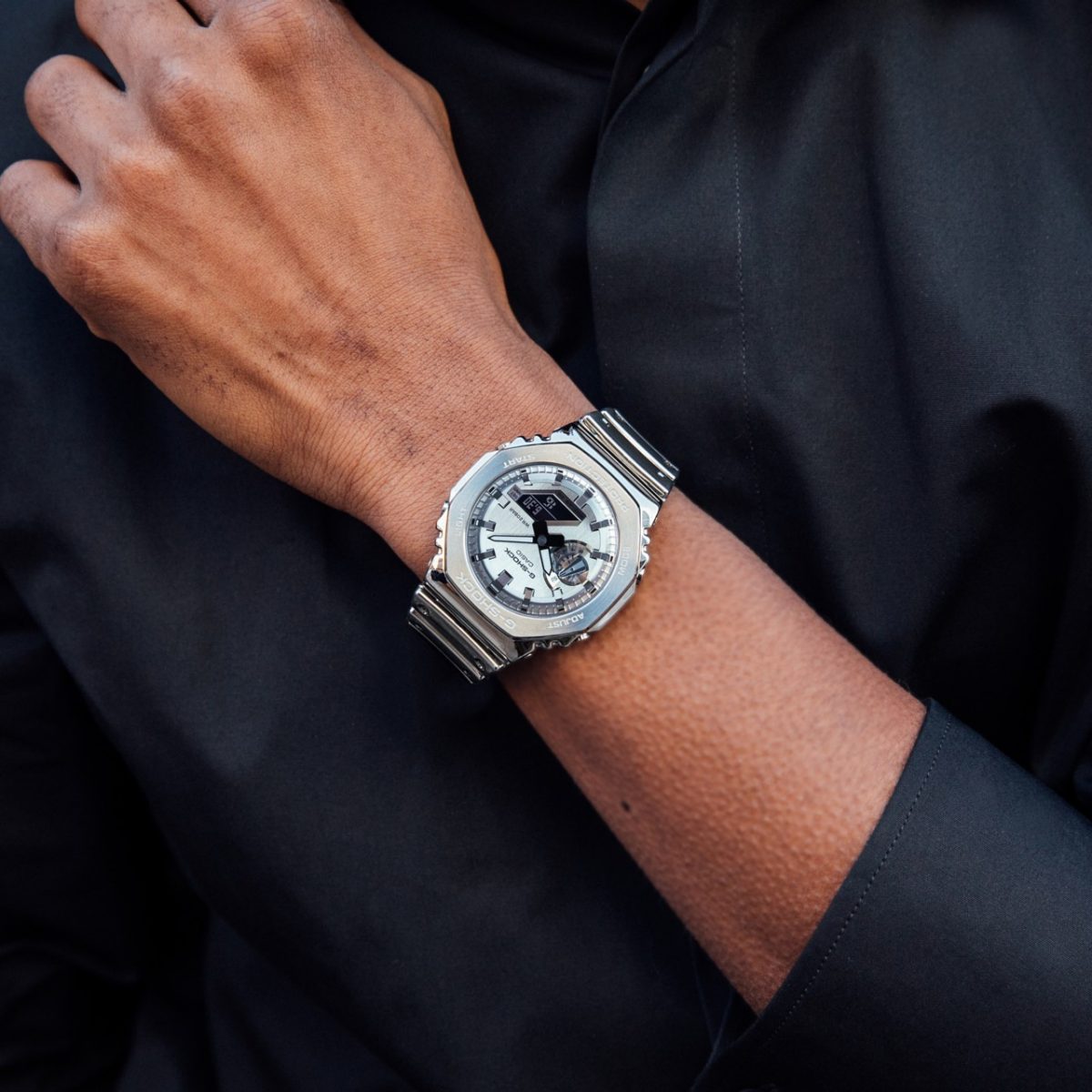 GM2100YM-8A | G-SHOCK 2100 Silver Watch, Silicone Watchband | Casio