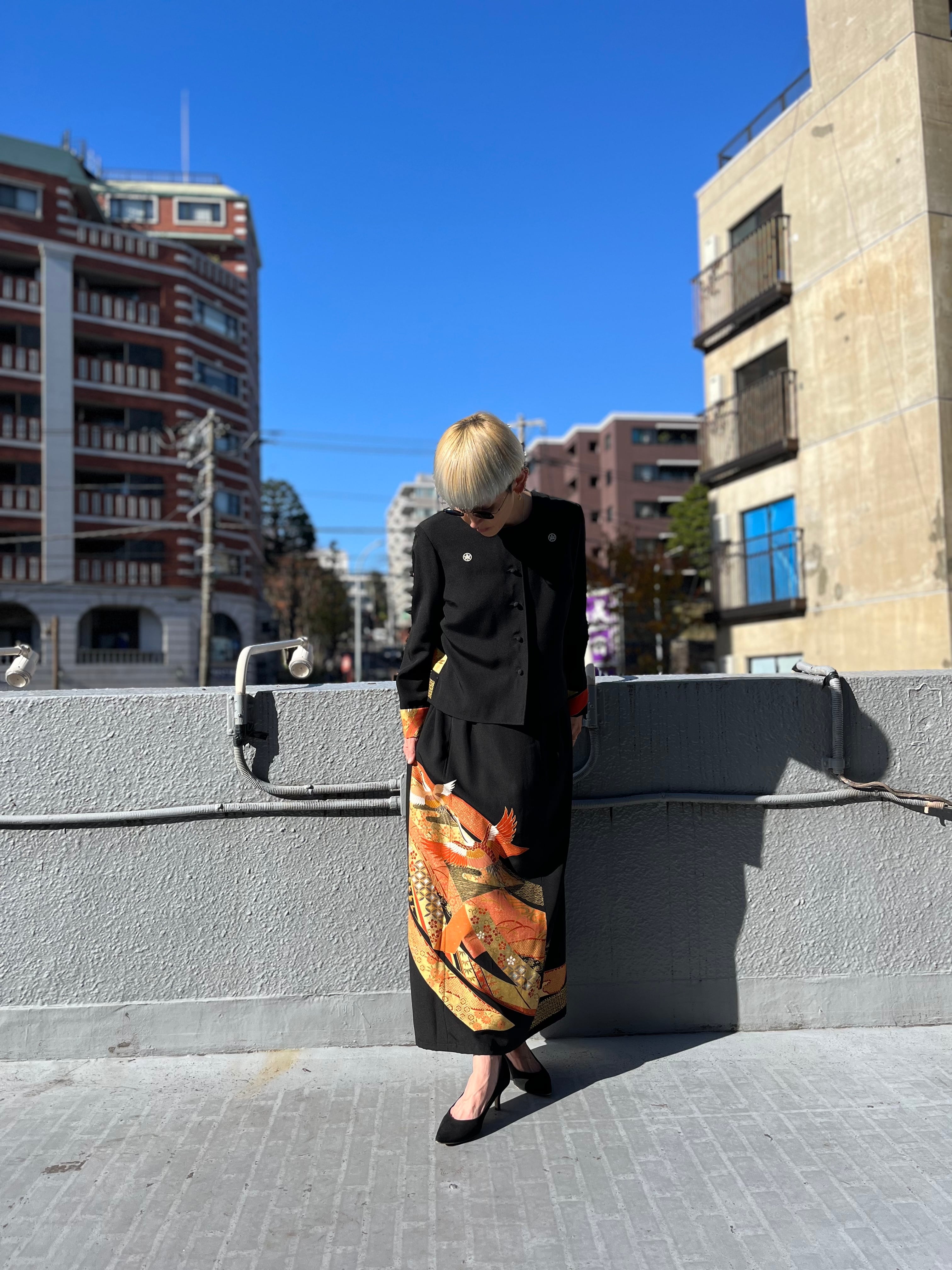 黒留袖セットアップ 着物リユース 正絹100% 母さんの仕事 | saico